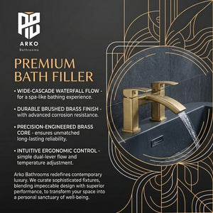 Vista Bath Filler – Brushed Brass