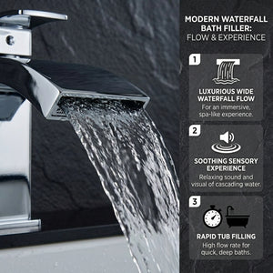 Vista Bath Filler – Chrome