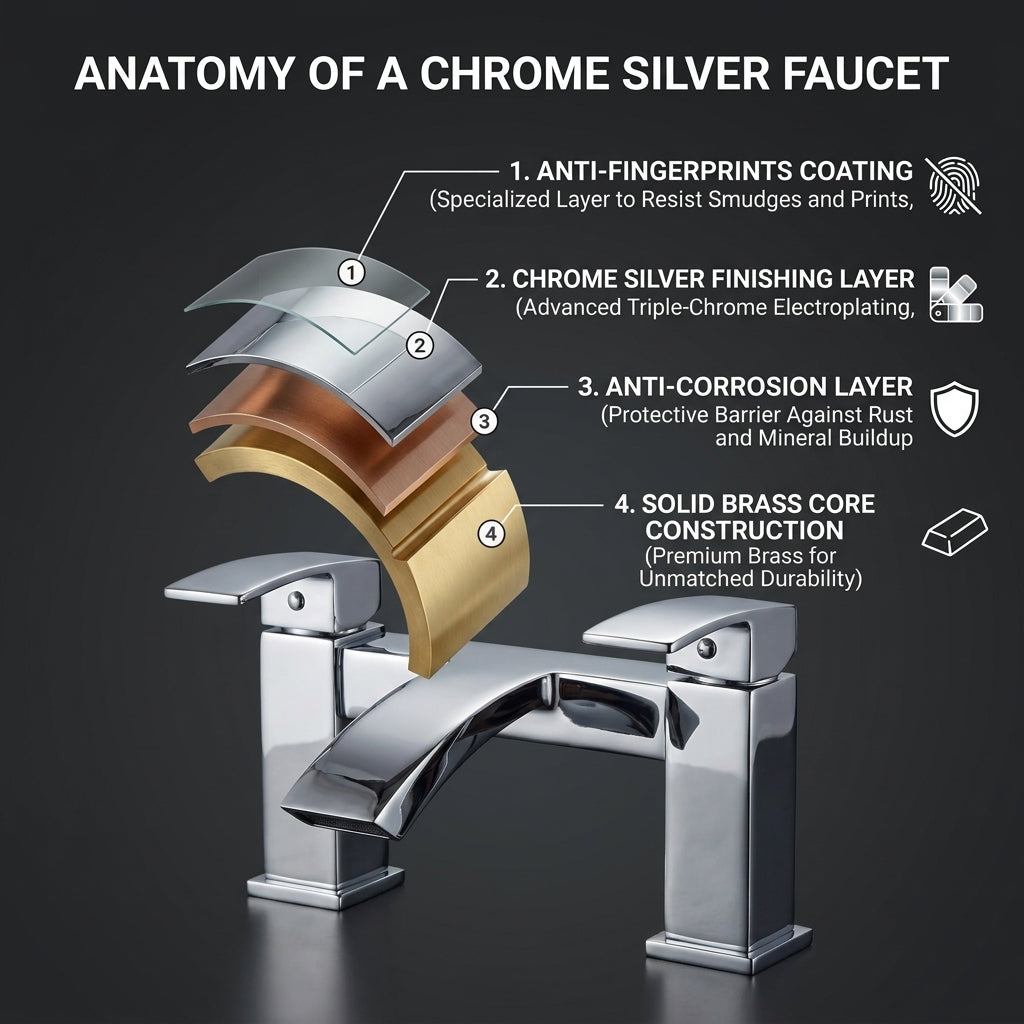 Vista Bath Filler – Chrome