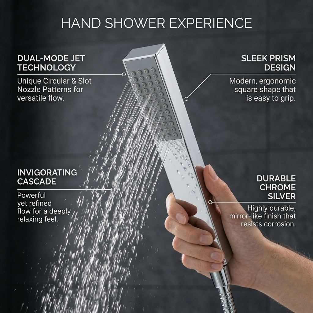 Waterfall Bath Shower Mixer Tap with Shower Kit – Chrome