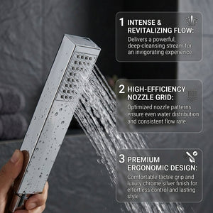Vista Modern Bath Shower Mixer Tap with Shower Kit – Chrome