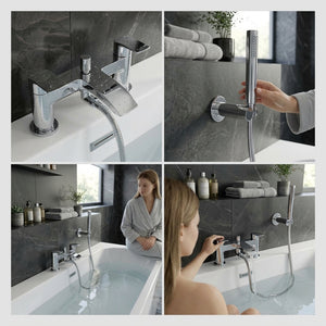 Capri Bath Shower Mixer Tap with Shower Kit – Chrome