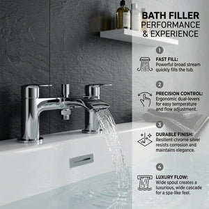 Capri Bath Shower Mixer Tap with Shower Kit – Chrome