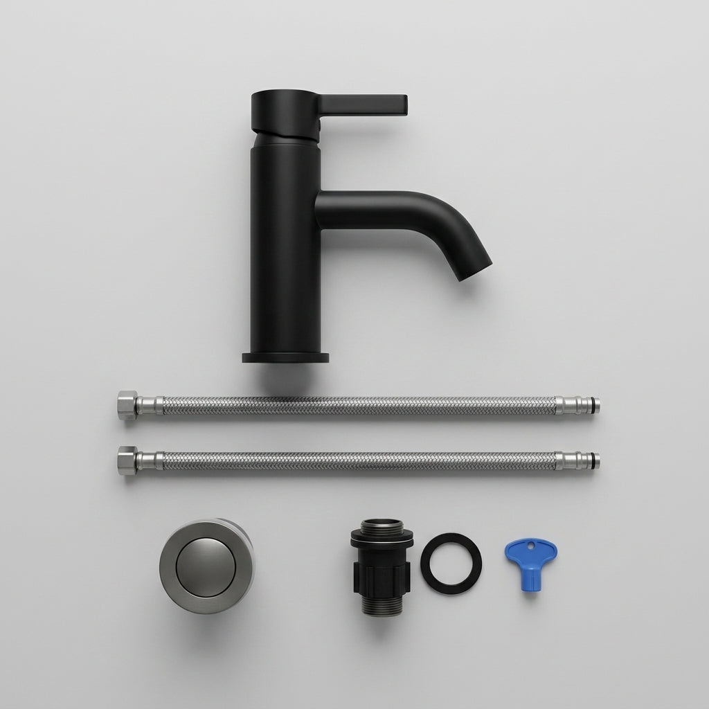 Arlo Round Basin Mixer Tap Black