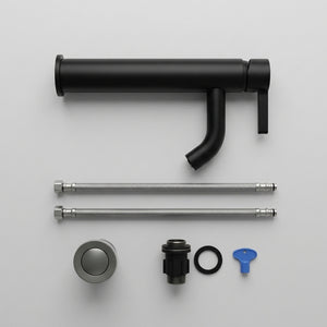 Arlo Round Tall Basin Mixer Tap Black