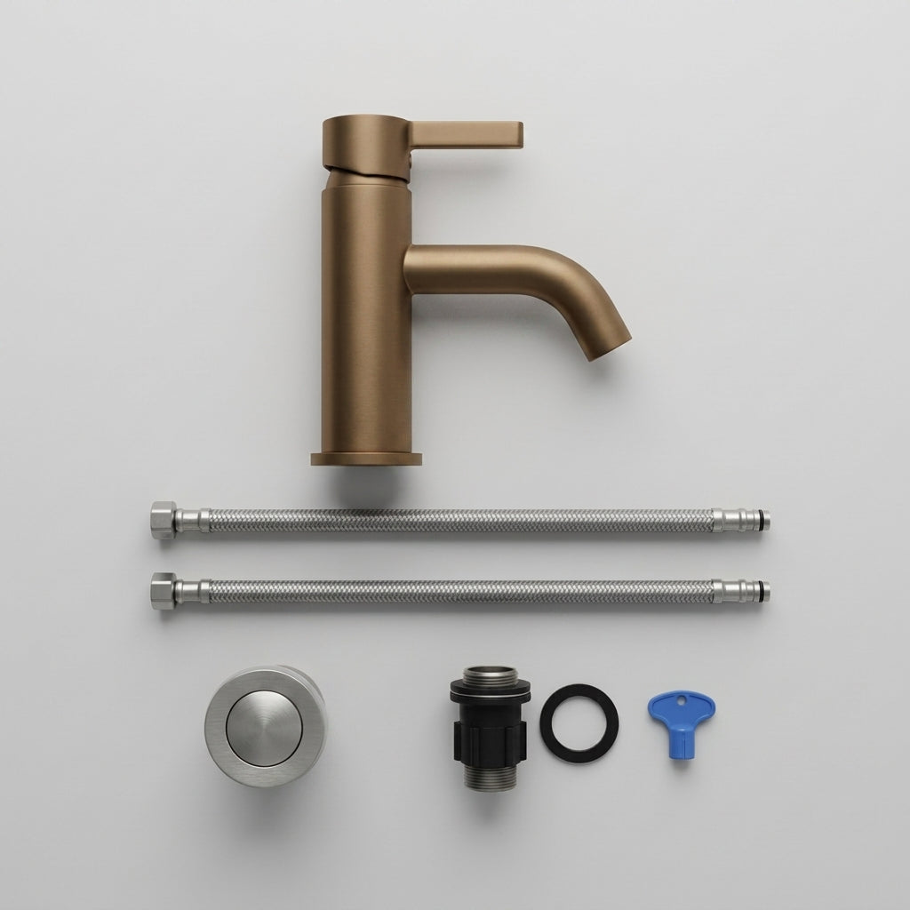 Arlo Round Basin Mixer Tap Bronze