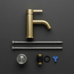Arlo Round Basin Mixer Tap Brass