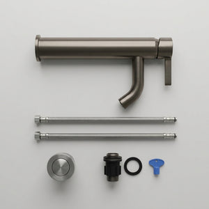 Arlo Round Tall Basin Mixer Tap Gunmetal