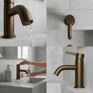 Arlo Round Basin Mixer Tap Bronze