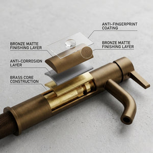Arlo Round Tall Basin Mixer Tap Bronze