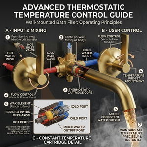Arlo Bath Filler – Brass