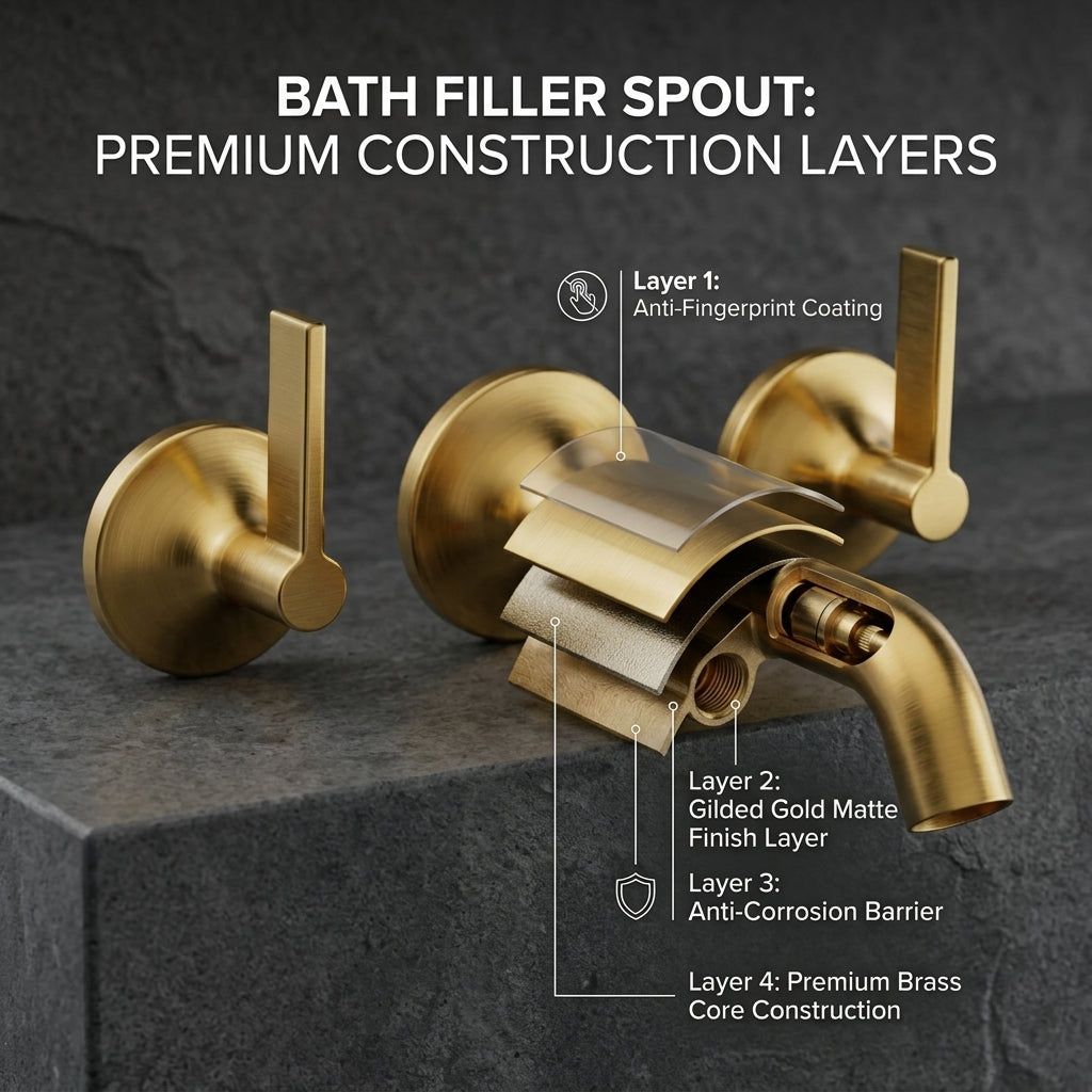 Arlo Bath Filler – Brass