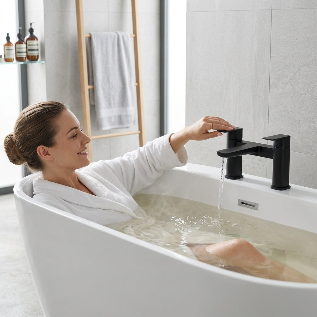 ARKO bath mixer tap, Thermostatic Bath Mixer Tap - BLACK