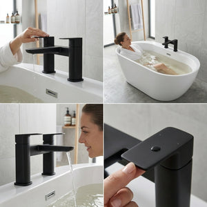 ARKO bath mixer tap, Thermostatic Bath Mixer Tap - BLACK