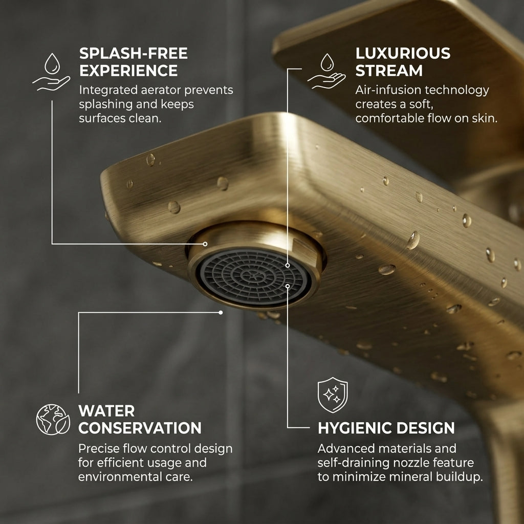 ARKO Square Basin Mixer Tap, Brass – Stylish Bathroom Sink Faucet with Single Lever
