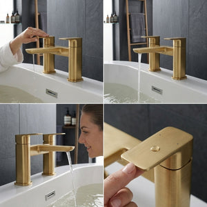 ARKO bath mixer tap, Thermostatic Bath Mixer Tap - BRASS