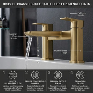 ARKO bath mixer tap, Thermostatic Bath Mixer Tap - BRASS