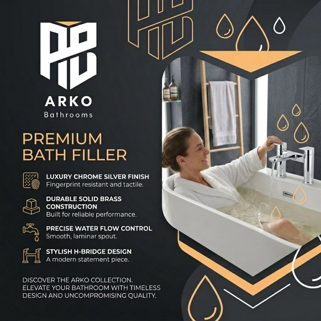 ARKO bath mixer tap, Thermostatic Bath Mixer Tap - CHROME