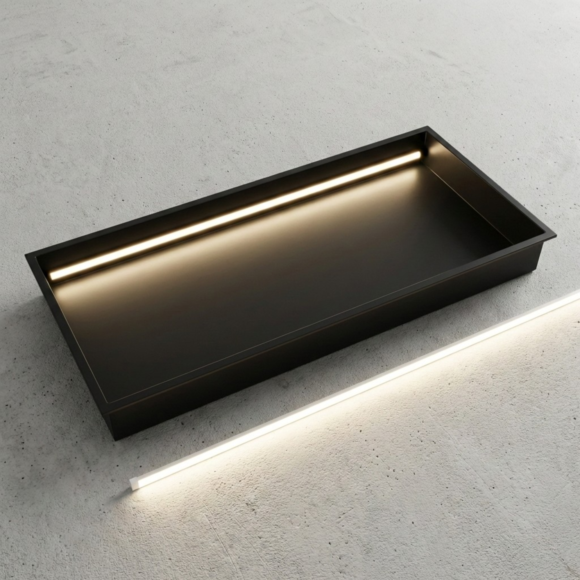 ARKO Shower Niche with LED Light Wall Insert, Bathroom Shower Storage Shelf, Black