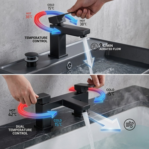 ARKO Verda Bath Filler & Mixer Shower Set – Black