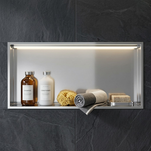 ARKO Shower Niche with LED Light Wall Insert, Bathroom Shower Storage Shelf, Chrome