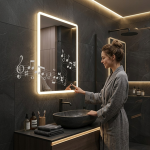 Arko 500x700mm LED Bathroom Mirror with Bluetooth Wall Mounted – Illuminated Vanity Mirror