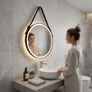 Arko 600x600mm Round LED Bathroom Mirror – Wall Mounted Illuminated Vanity Mirror