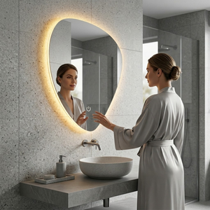 Arko Bathroom Teardrop LED Mirror with Lights 500x700mm - Wall Mounted Vanity Mirror -Bathroom mirror Illuminated LED mirror