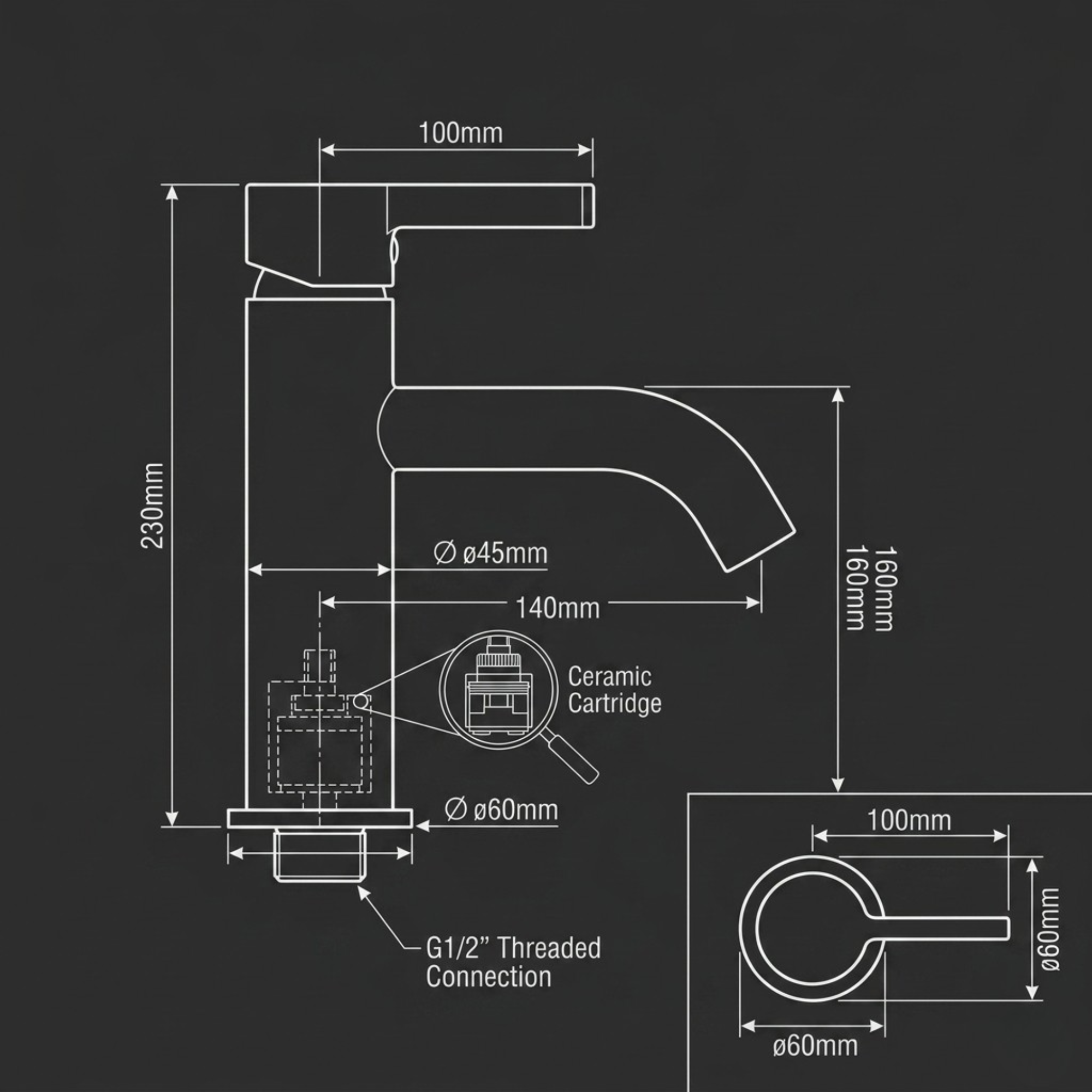 Arlo Round Basin Mixer Tap Chrome