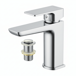 ARKO Square Basin Mixer Tap, Chrome – Stylish Bathroom Sink Faucet with Single Lever