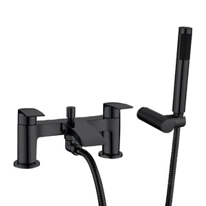 Capri Black Bath Shower Mixer Tap with Shower Kit
