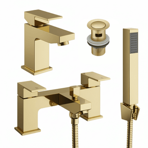 ARKO Verda Bath Shower & Basin Mixer Tap Set – Brass