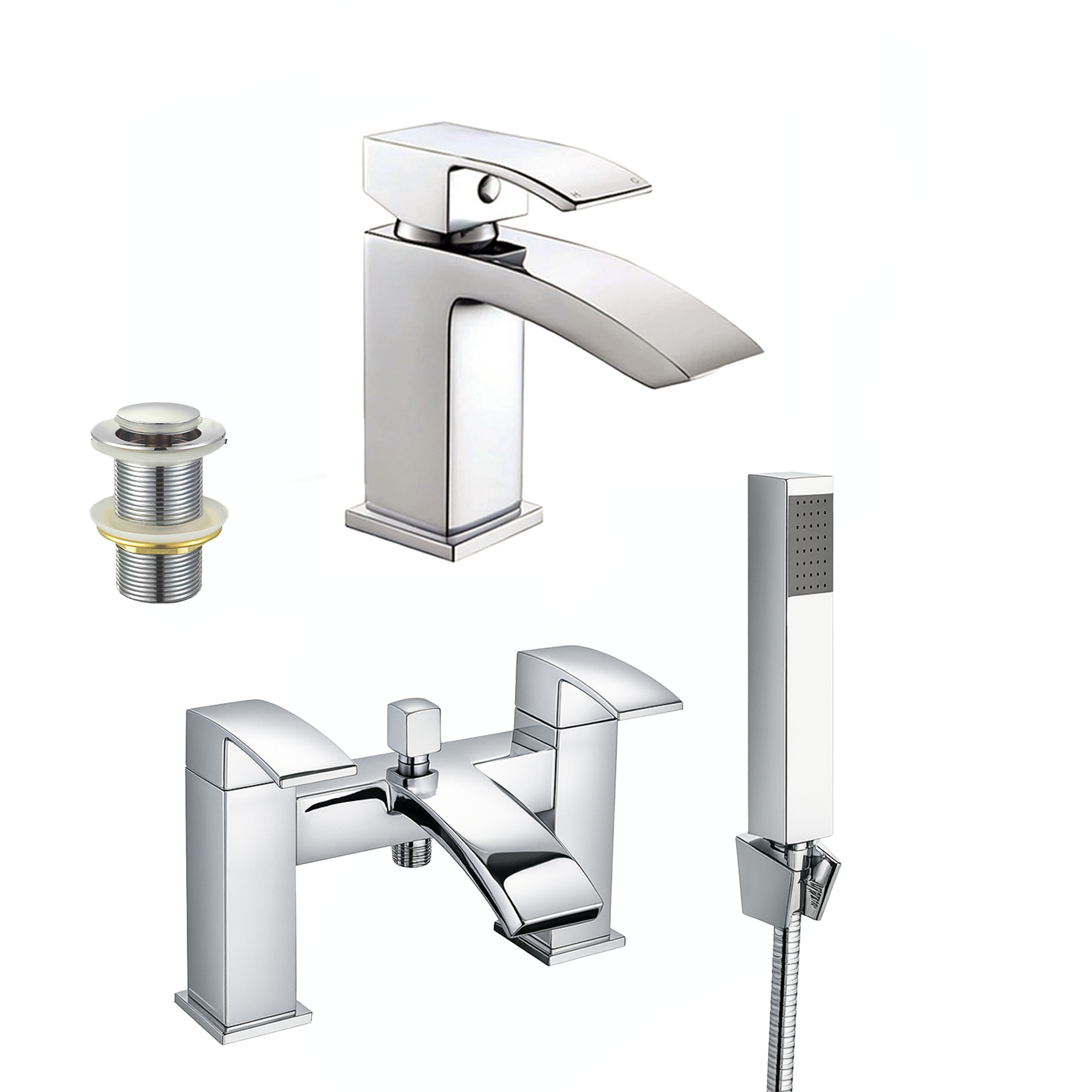 ARKO Vista Bath Shower & Basin Mixer Tap Set – Chrome