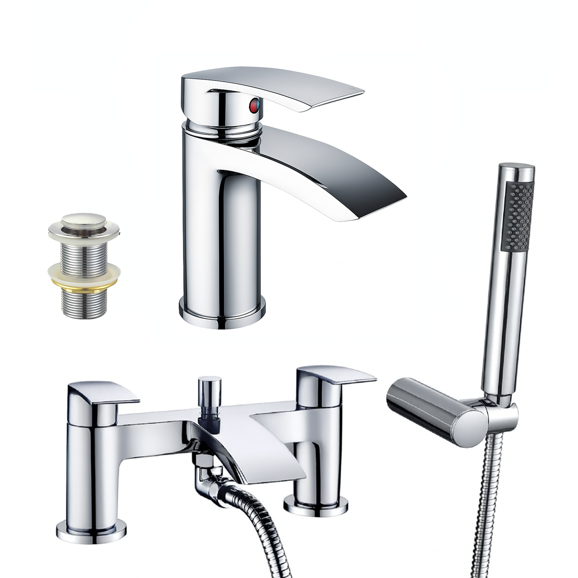 ARKO Capri Bath Shower & Basin Mixer Tap Set – Chrome