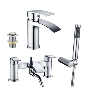 ARKO Capri Bath Shower & Basin Mixer Tap Set – Chrome