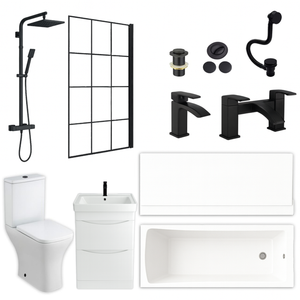 Arko Vista Complete Bathroom Suite -  Black