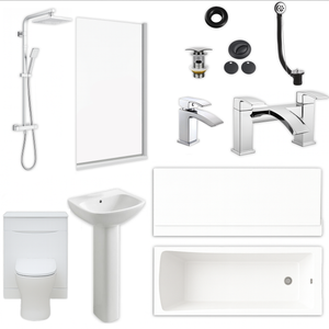 Arko Vista Complete Bathroom Suite -  Chrome