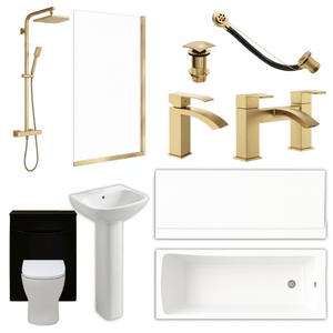Arko Vista Complete Bathroom Suite -  Brass
