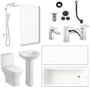 Arko Vista Complete Bathroom Suite -  Chrome