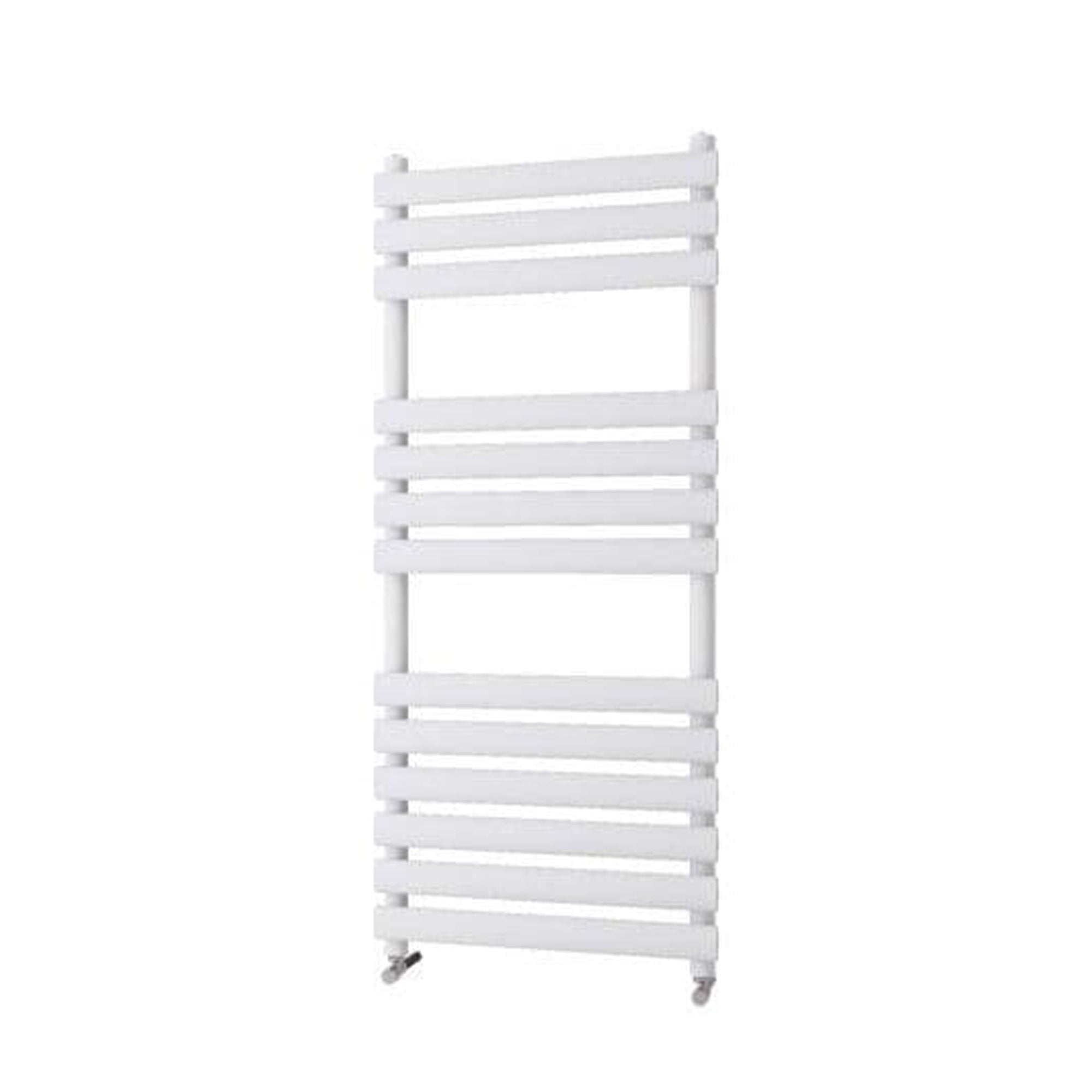 Arko Heated Towel Rail – 500 x 800mm – Straight Bars –White