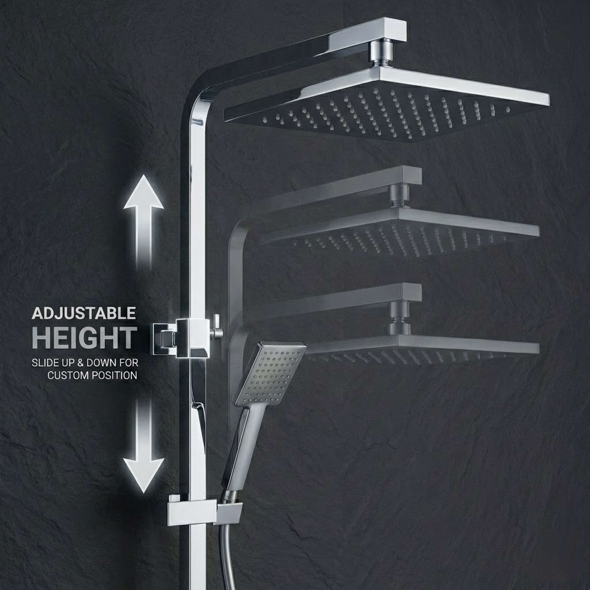 ARKO Vista Bath Filler & Mixer Shower Set – Chrome