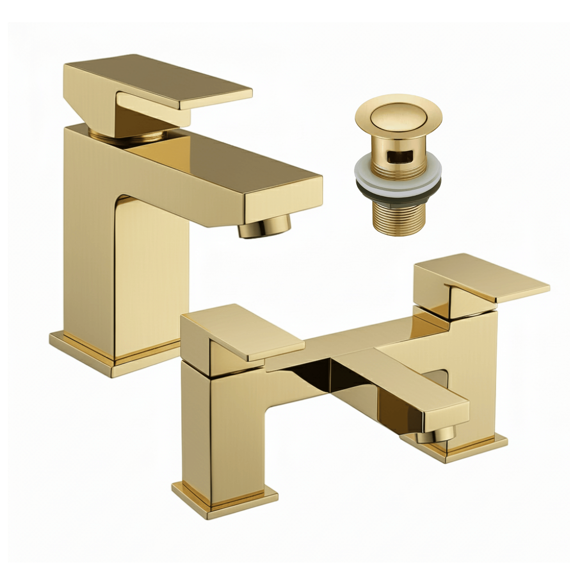 ARKO Verda Brass Bath & Basin Mixer Tap Set – BRASS
