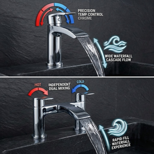 ARKO Capri Bath Filler & Mixer Shower Set - Chrome