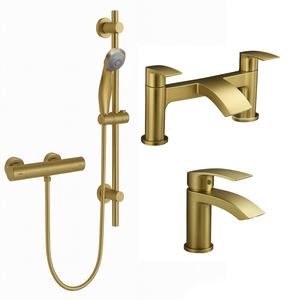 ARKO Capri Bath Filler & Hand Shower Set – Brass