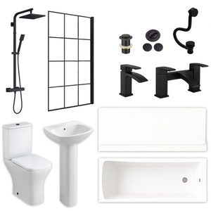 Arko Vista Complete Bathroom Suite -  Black