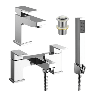 ARKO Verda Bath Shower & Basin Mixer Tap Set – Chrome