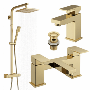 ARKO Verda Bath Filler & Mixer Shower Set – Brass
