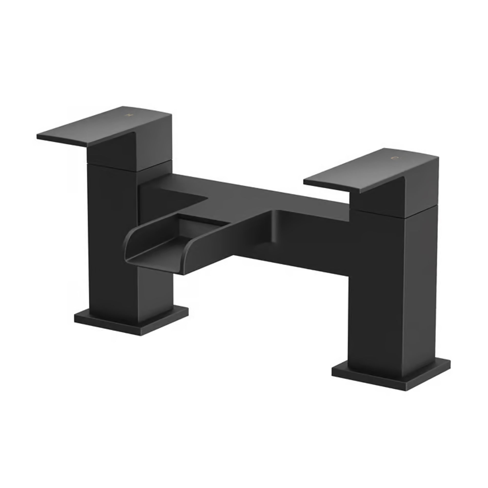 Waterfall Modern Bath Filler Taps- Black