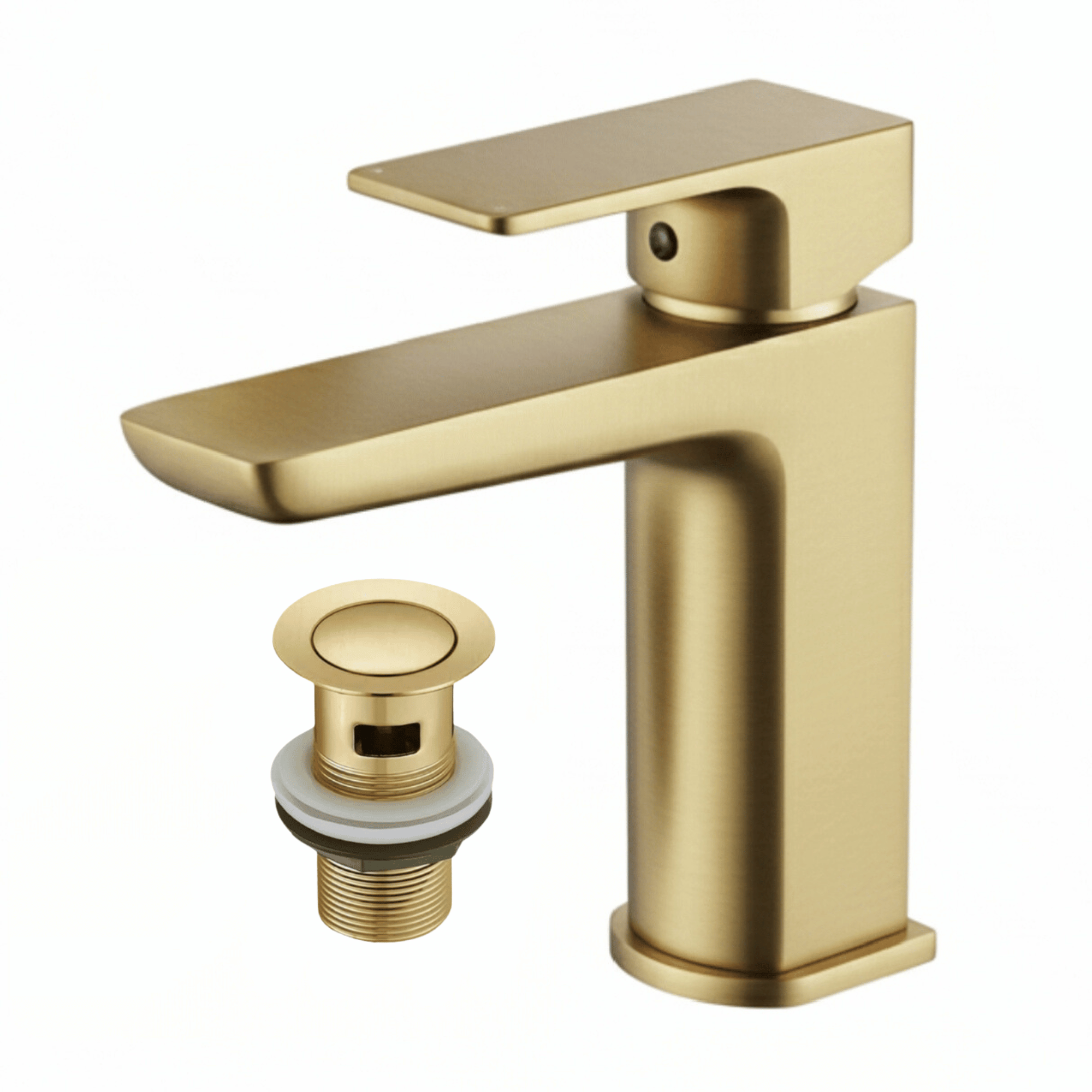 ARKO Square Basin Mixer Tap, Brass – Stylish Bathroom Sink Faucet with Single Lever