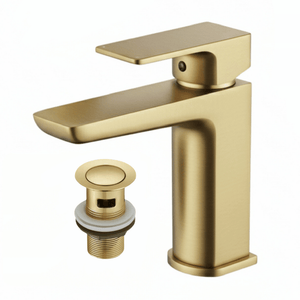 ARKO Square Basin Mixer Tap, Brass – Stylish Bathroom Sink Faucet with Single Lever